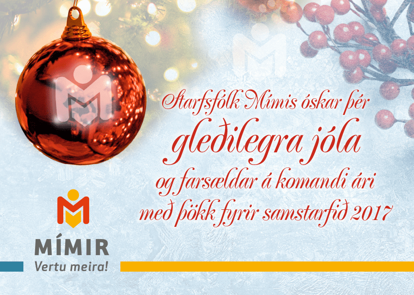 Við erum að fara í jólafrí!